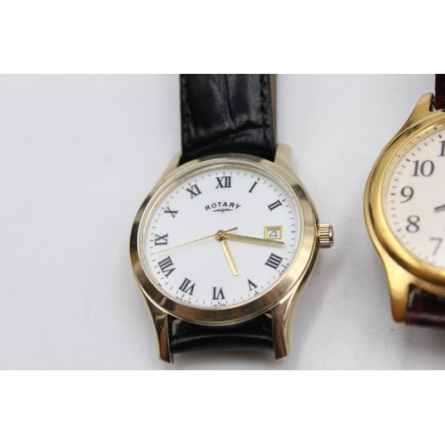 312 - 4 x Gents Quality Gold Tone WRISTWATCHES Quartz WORKING Inc.  Seiko Etc     344445