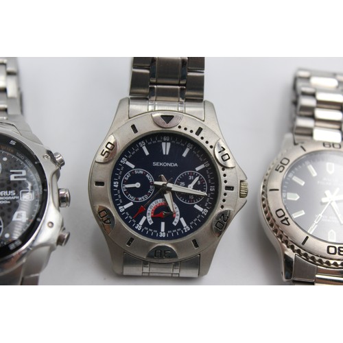 317 - 4 x Gents Quality Assorted WRISTWATCHES Quartz WORKING Inc.  Avia Etc    344480