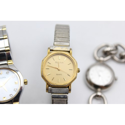 319 - 3 x Ladies Quality Bulova / Caravelle WRISTWATCHES Quartz WORKING      344474