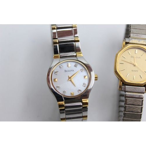 319 - 3 x Ladies Quality Bulova / Caravelle WRISTWATCHES Quartz WORKING      344474