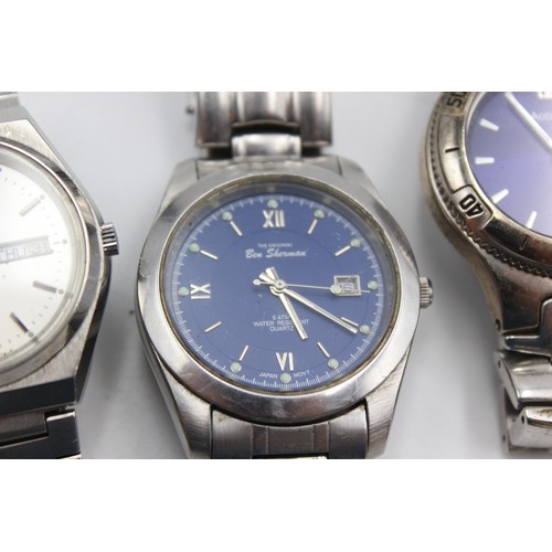 322 - 3 x Gents Quality Assorted  WRISTWATCHES Quartz WORKING Inc Rotary     344493