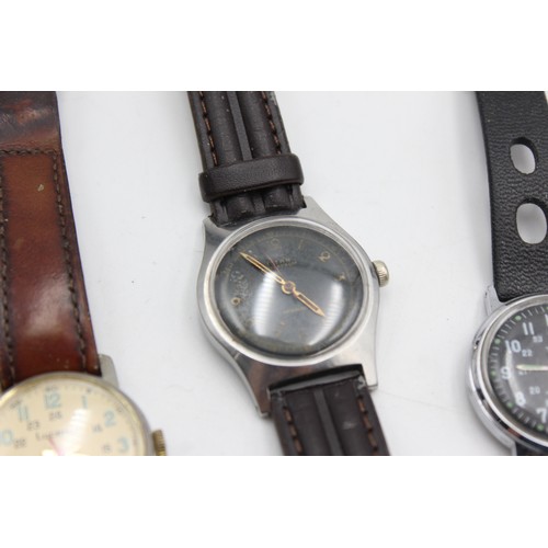 327 - 4 x Vintage Gents WRISTWATCHES Hand-Wind WORKING Inc. Titan, Cometa Etc.    344310