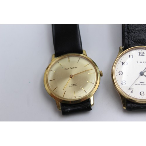 328 - 4 x Vintage Gents Gold Tone WRISTWATCHES Hand-Wind WORKING Inc. Accurist Etc.    344314