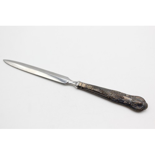 330 - Vintage Hallmarked 1983 Sheffield STERLING SILVER Handled Letter Opener (54g)    556702