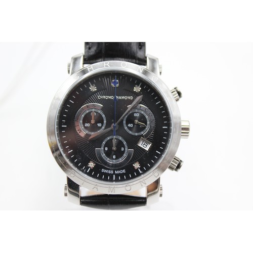 342 - LIMITED EDITION Gents Quality CHRONO DIAMOND NESTOR WRISTWATCH Quartz WORKING     997566