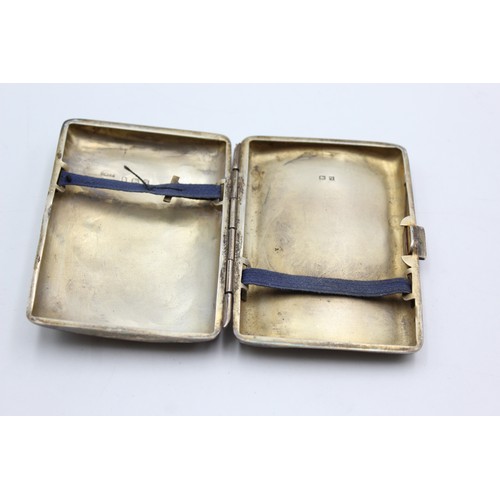 348 - Antique Hallmarked 1915 Birmingham STERLING SILVER Cigarette Case (61g)    556492