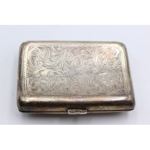 348 - Antique Hallmarked 1915 Birmingham STERLING SILVER Cigarette Case (61g)    556492