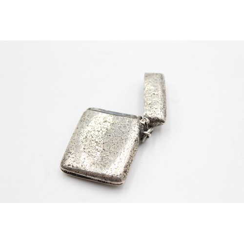 352A - Antique Victorian Hallmarked 1887 Birmingham STERLING SILVER Vesta Case (22g)     556373