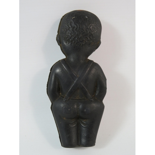 651 - Vintage black rubber Kewpie child doll approx 6