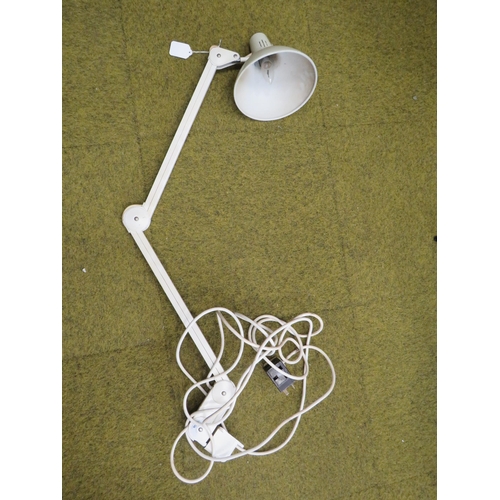 655 - Luxo wall mounted vintage metal angle poise lamp.