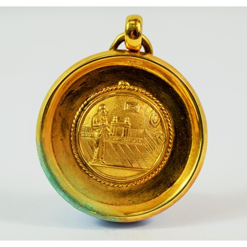 181A - 1939 9ct Gold Swimming medal by Fattorini & Co with original presentation box. Weight of medal 2.8g