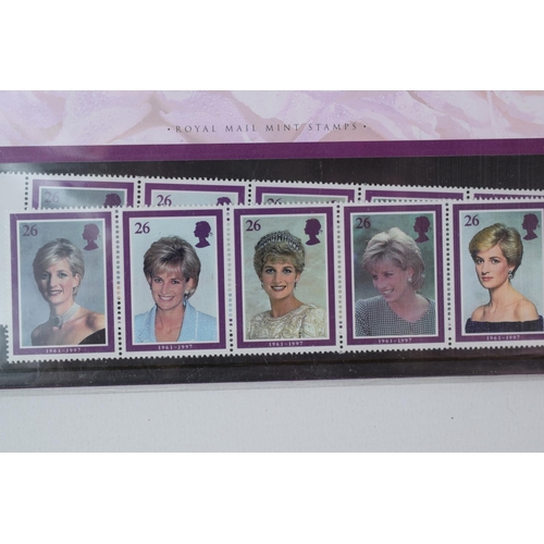 419A - Presentation pack of Lady Diana commemoration mint Stamps together with a pack of Mint German Stamps... 