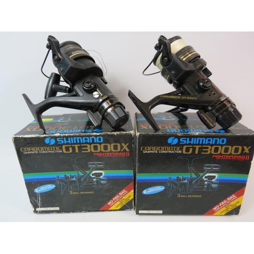 1074 - Two, Shimano GT3000X  fishing reels with original boxes. See photos.