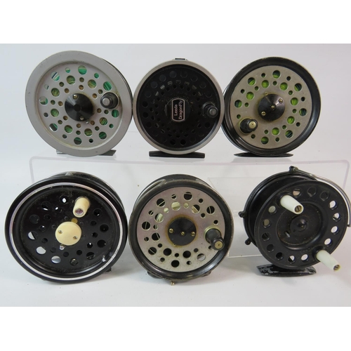 1080 - Six Trout fly reels by Beaulite, Two By Beaudex, Winfield,  K.R Morritz, British Fly Reels ltd. See ... 