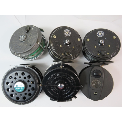 1080 - Six Trout fly reels by Beaulite, Two By Beaudex, Winfield,  K.R Morritz, British Fly Reels ltd. See ... 