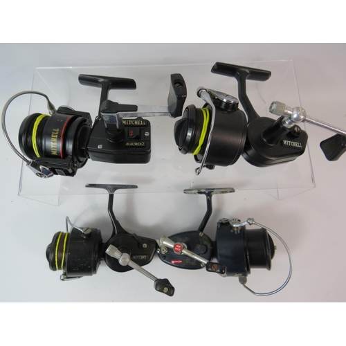 1085 - Four Mitchell Fishing reels, 4430Z, 2 X  206S's, Garcia Mitchell Match. See photos.