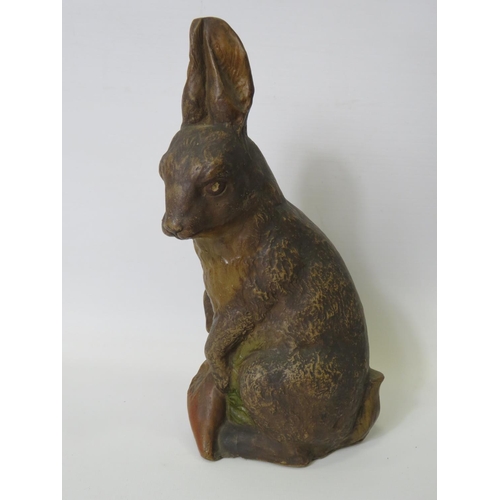 13 - Early 20th Century C1910 Bretby slipware figure of a Rabbit. Model 3321.   10.5 inches long in excel... 