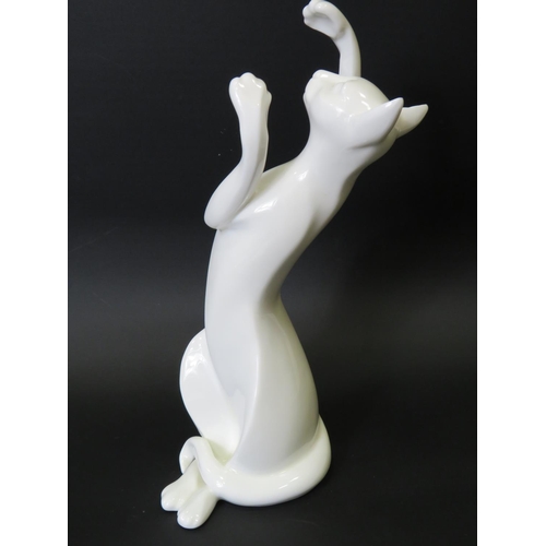 2 - Royal Doulton Cat Sculpture (Shadow Play)  HN3526.    10.5 inches tall. See photos