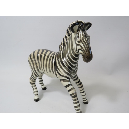 32 - Scarce, Beswick Zebra - White With Black Stripes - Model 845B. Very good condition. See photos