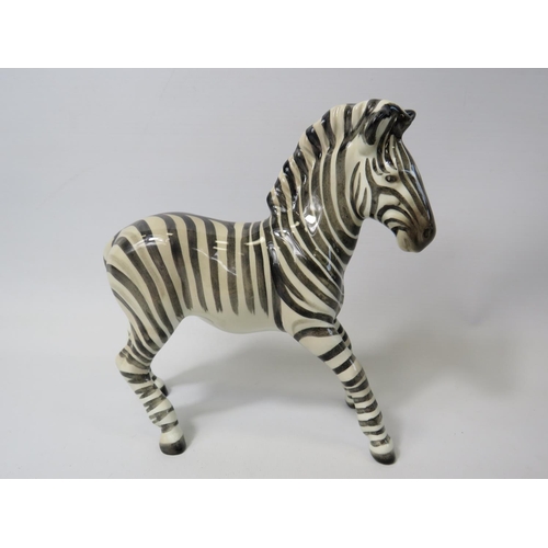 32 - Scarce, Beswick Zebra - White With Black Stripes - Model 845B. Very good condition. See photos