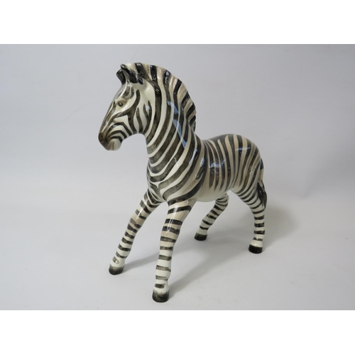 32 - Scarce, Beswick Zebra - White With Black Stripes - Model 845B. Very good condition. See photos