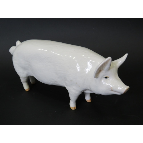 4 - Beswick figurine of a Boar Champion Wall boy.