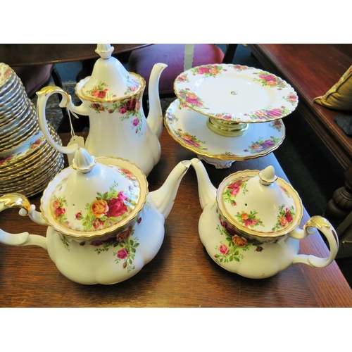 58 - Selection of Royal Albert in the 'Old Country Roses' Pattern . See photos (one teapot has damaged sp... 