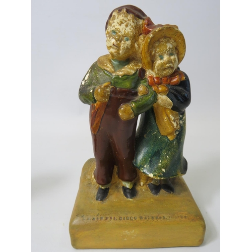 99 - Early 20th Century C1910 Bretby Figurine showing Dickensian children along with a Bretby Dutch boy i... 