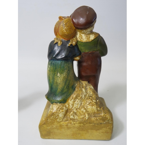 99 - Early 20th Century C1910 Bretby Figurine showing Dickensian children along with a Bretby Dutch boy i... 