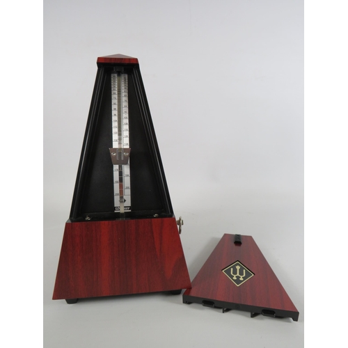 387 - Whittner Metronome in walnut effect case.