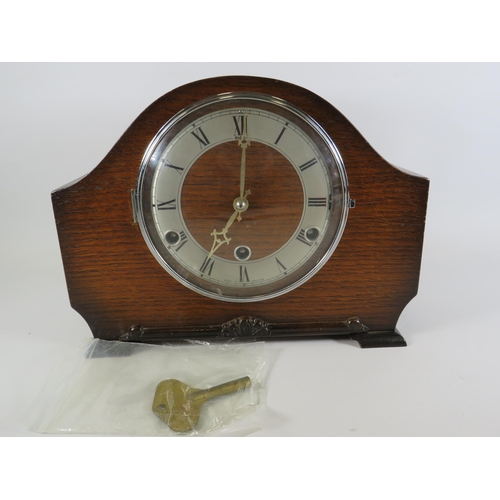 388 - Vintage Andrew chiming mantle clock, non runner for spares or repair.