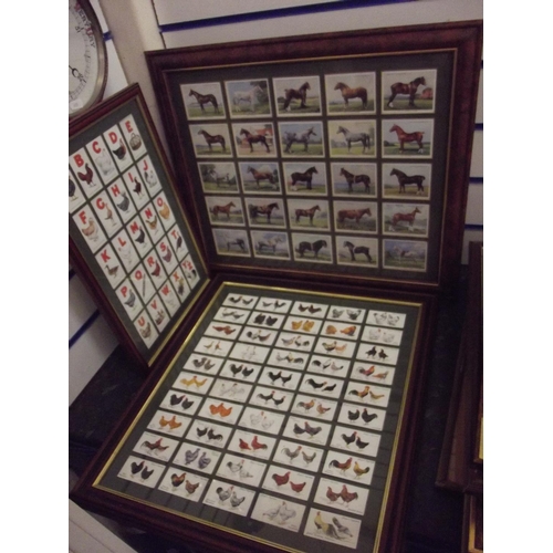 402 - Complete set of Rare, Ogdens Cigarette cards 'Poultry' Dated to 1924. Framed and mounted under glass... 