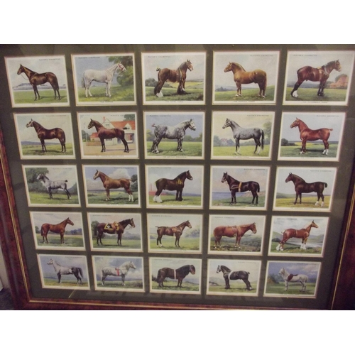 402 - Complete set of Rare, Ogdens Cigarette cards 'Poultry' Dated to 1924. Framed and mounted under glass... 