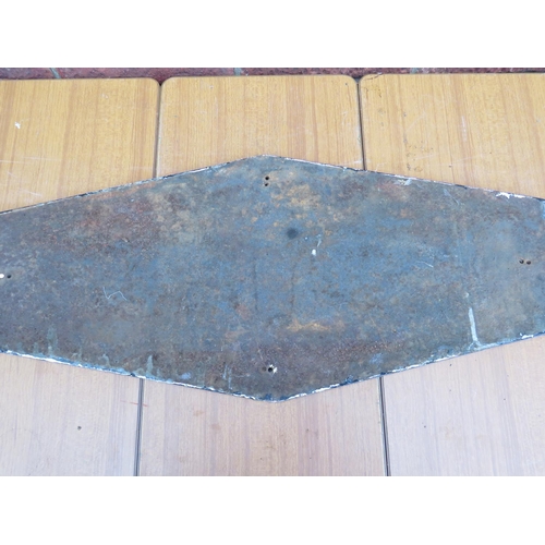 233 - Vintage Lozenge shaped, Cast Iron advertising/Engine plate which measures 24 x 10.5 inches.  This is... 