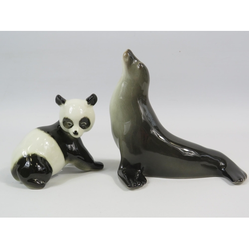 6 - Lomonosov Seal and Panda figurines.