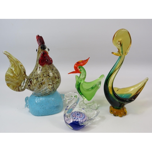 79 - Selection of Bird related paperweights the tallest of which is 22cm tall.