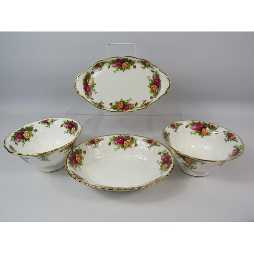 118 - Royal Albert Old Country Roses decorative bowls and a large pin dish.