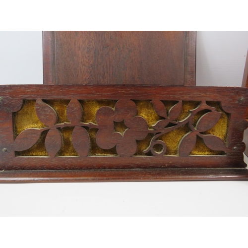 173 - 2 Vintage wooden boxes oak fretwork and maple.