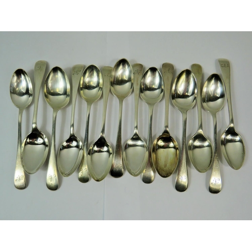 693 - Selection of Solid Silver Teaspoons. All hallmarked. Total weight 276g