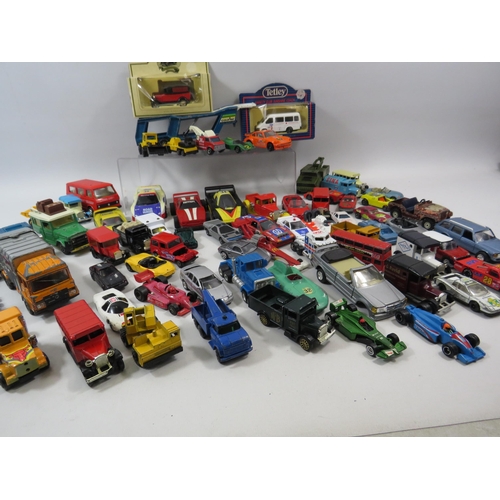 770 - Large selection of various die cast vehicles including a Corgi Connaught, Matchbox, Majorett etc.