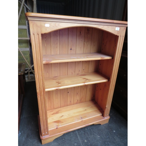 985 - Pine bookcase which measures 44 x 32 x 13 inches. See photos.