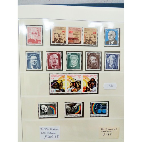1210 - Full and well presented album of East German Stamps, Mostly Mint examples. (Catalogue Price �300+)  ... 