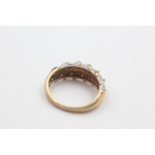 32 - 9ct gold vintage diamond stylised dress ring (3g)     798359    Ring Size 'K'