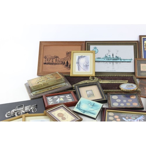 82 - Job Lot Assorted Pictures / Frames Inc Ships, Cars, Coins Etc    Job Lot Assorted Pictures / Frames
... 