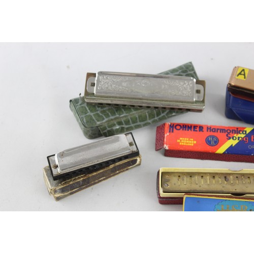 88 - 7 x Assorted Vintage M HOHNER Harmonica Inc Song Band Vamper Etc     Assorted Vintage M HOHNER Harmo... 