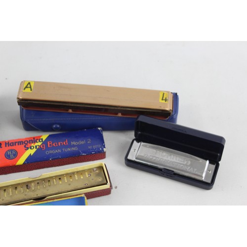 88 - 7 x Assorted Vintage M HOHNER Harmonica Inc Song Band Vamper Etc     Assorted Vintage M HOHNER Harmo... 