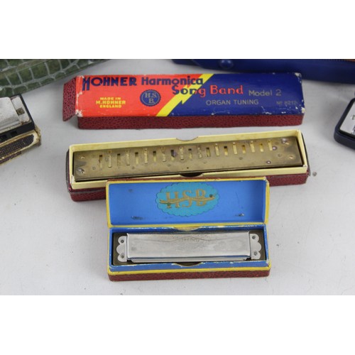 88 - 7 x Assorted Vintage M HOHNER Harmonica Inc Song Band Vamper Etc     Assorted Vintage M HOHNER Harmo... 