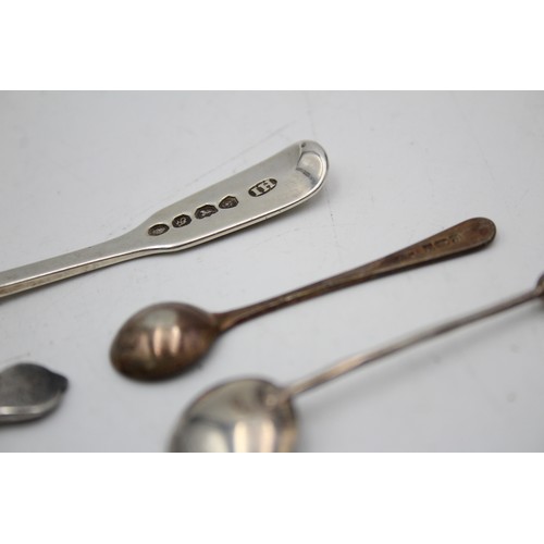 103 - 8 x Antique / Vintage Hallmarked .925 STERLING SILVER Condiment Spoons (49g)      Inc Georgian Etc 
... 