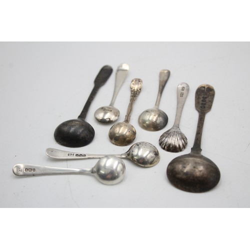 108 - 8 x Antique / Vintage Hallmarked .925 STERLING SILVER Condiment Spoons (46g)      Inc Georgian Etc 
... 