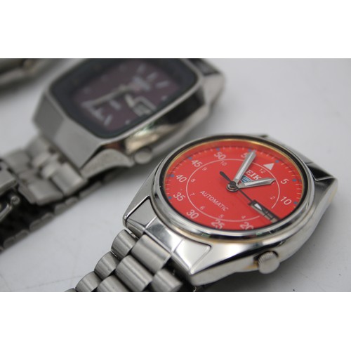 137 - 3 x Gents SEIKO (Re- Dial) WRISTWATCHES Automatic WORKING      Gents SEIKO (Re-Dial)  WRISTWATCHES
 ... 